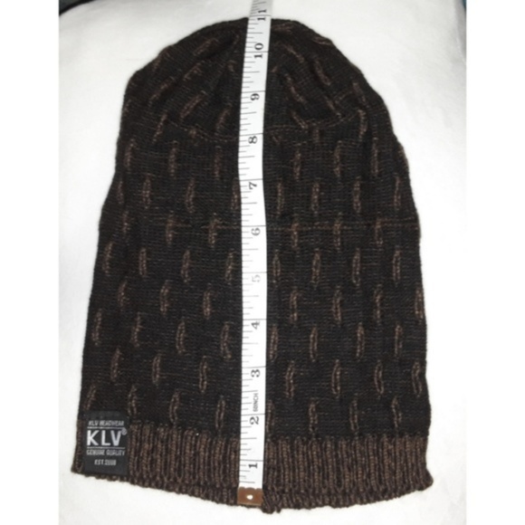 Black Soft Knitted Lightweight Wool Slouchy Beanie - Picture 3 of 4